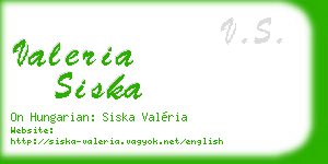 valeria siska business card